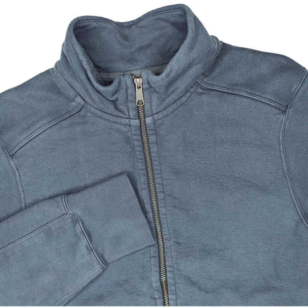 American Giant Moto Full Zip Mens Size Small Heavy Weight Sweatshirt Gray